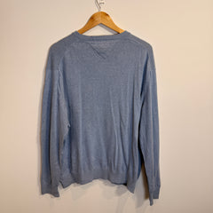 Tommy Hilfiger Pastel Blue V-Neck Jumper
