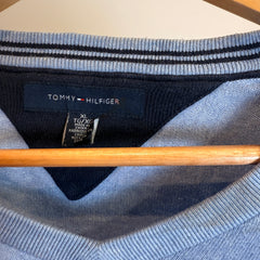 Tommy Hilfiger Pastel Blue V-Neck Jumper