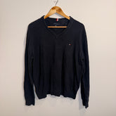 Tommy Hilfiger Navy Blue Cotton Jumper