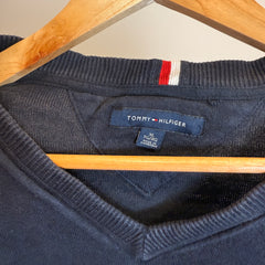 Tommy Hilfiger Navy Blue Cotton Jumper