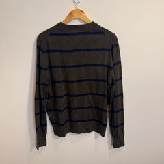 Tommy Hilfiger Prima Cotton Grey and Blue Striped Jumper