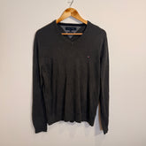Tommy Hilfiger Cotton Cashmere Dark Grey Jumper