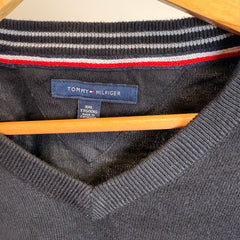 Tommy Hilfiger Black V-Neck Jumper