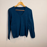 Tommy Hilfiger Blue V-Neck Jumper