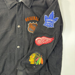 NHL Original Six Black Varsity Jacket