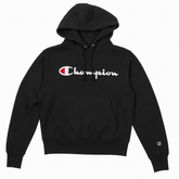 Champion Classic Black Hoodie with Logo