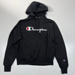 Champion Classic Black Hoodie with Logo