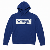 Wrangler Blue Hoodie with Bold Logo