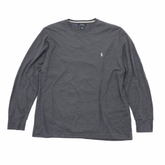 Polo Ralph Lauren waffle knit grey long sleeve top