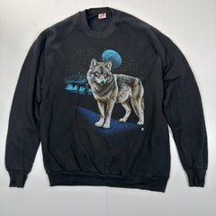 Black Wolf Graphic Sweatshirt