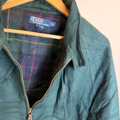 Ralph Lauren Emerald Green 85% Wool Full Zip Jacket