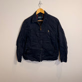 Ralph Lauren Navy Cotton Jacket with Checkered Interior