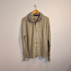 Nautica Men’s Knitted Jacket with Sherpa Collar – P634