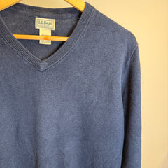 L.L. Bean Men’s Cashmere Cotton Blend V-Neck Jumper – P637