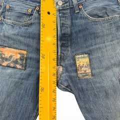 Levi's 501 Oasis Band Patched Vintage Jeans