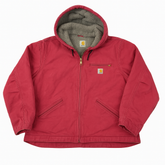 Carhartt Pink Sherpa-Lined Hooded Jacket