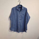 Ralph Lauren Men’s Jacquard Blue Plaid Shirt – P664