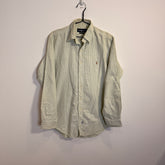 Ralph Lauren Men’s Light Green and White Stripe Oxford Shirt – P665