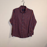 Ralph Lauren Men’s Orange and Navy Grid Oxford Shirt – P677