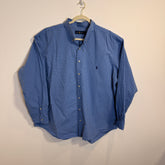 Ralph Lauren Men’s Blue Grid Oxford Short Sleeve Shirt – P678