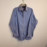 Ralph Lauren Men’s Blue Pink Striped Dress Shirt – P683