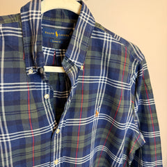 Ralph Lauren Men’s Navy Grid Oxford Shirt – P684