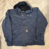 Carhartt Navy Zip-Up Rain Defender Hoodie