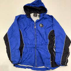 Adidas Blue Vintage Hooded Windbreaker