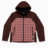 Dickies Brown and Pink Check Hooded Jacket
