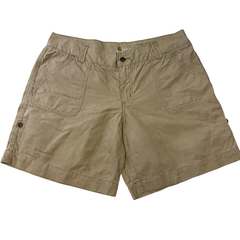 Carhartt Women’s Beige Utility Shorts Size 16 Original Fit Cotton Casual Workwear