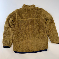 The North Face Reversible Sherpa Fleece Puffer Jacket Boys LG 14/16 Navy Brown Winter Coat