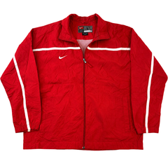 Vintage Nike Team Red Full Zip Windbreaker Jacket