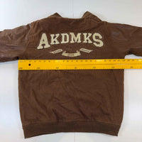 Akademiks Brown Wool & Leather Varsity Jacket Men's Large L Vintage Y2K Bomber College Jacket
