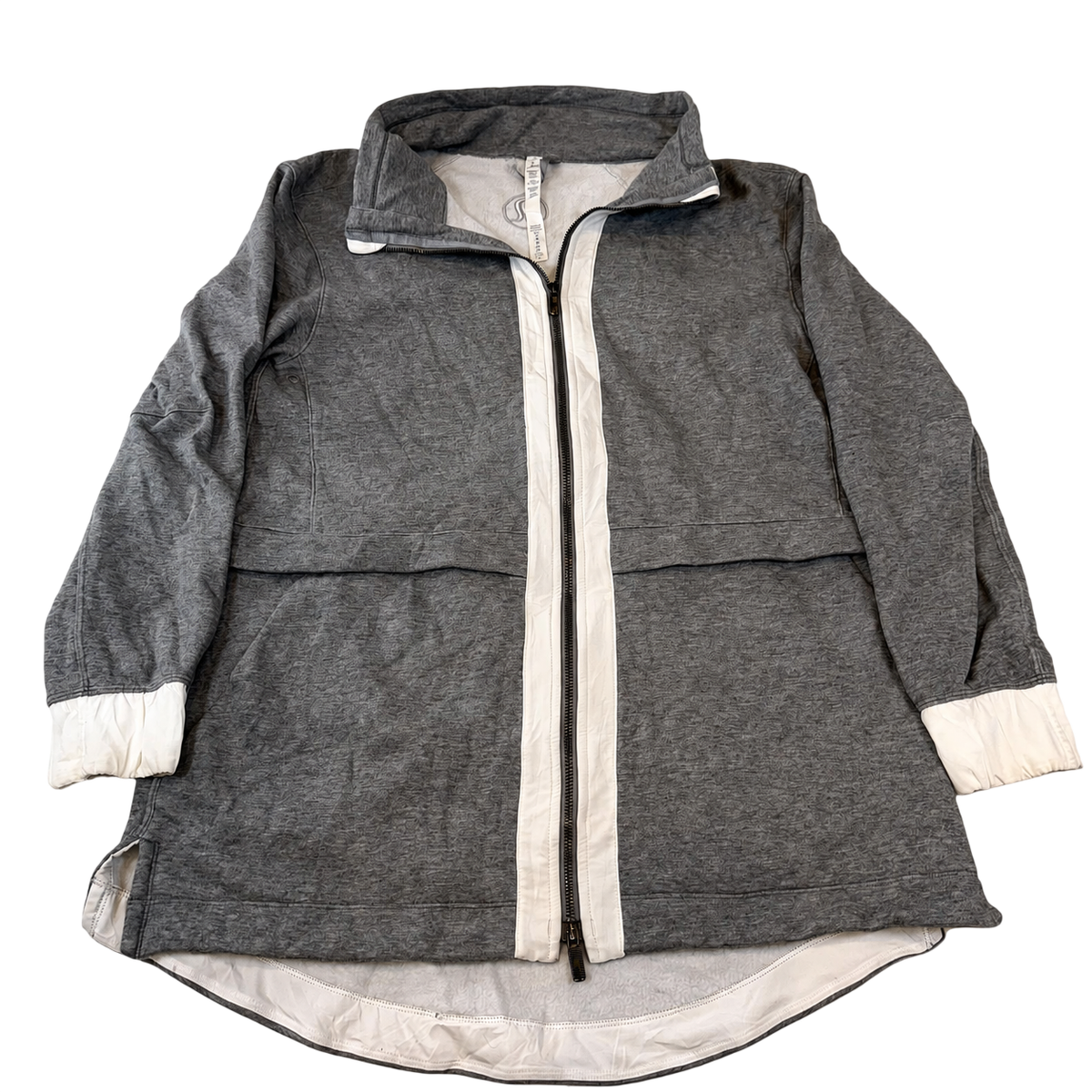 Lululemon Grey Fleece Zip-Up Jacket Size 12 | Longline Athletic Sweater Jacket