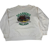 Vintage Shannon's Ireland Graphic Crewneck Sweatshirt White 1989 Size XL