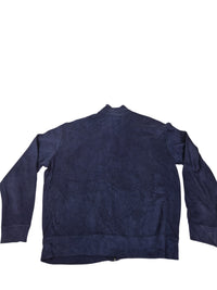 Polo Ralph Lauren Full Zip Jacket Cotton Knit Sweater Mock Neck Navy Size L