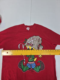 Jerzees Tweety Bird Christmas Elf Sweatshirt Red Warner Bros Size XL