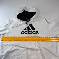 Adidas White Big Logo Pullover Hoodie, Men's 2XL