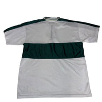 Southpole Mesh Quarter-Zip Jersey Polo White Green Oversized L/XL Y2K Streetwear