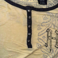 Harley-Davidson Embellished Long Sleeve Top with Rhinestone Studs (Size S)