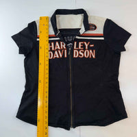 Harley-Davidson Colour-Block Zip-Front Racing Shirt (Size L)