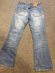 Levi’s Women’s Vintage 525 Blue Faded Bell Bottom Jeans – P398