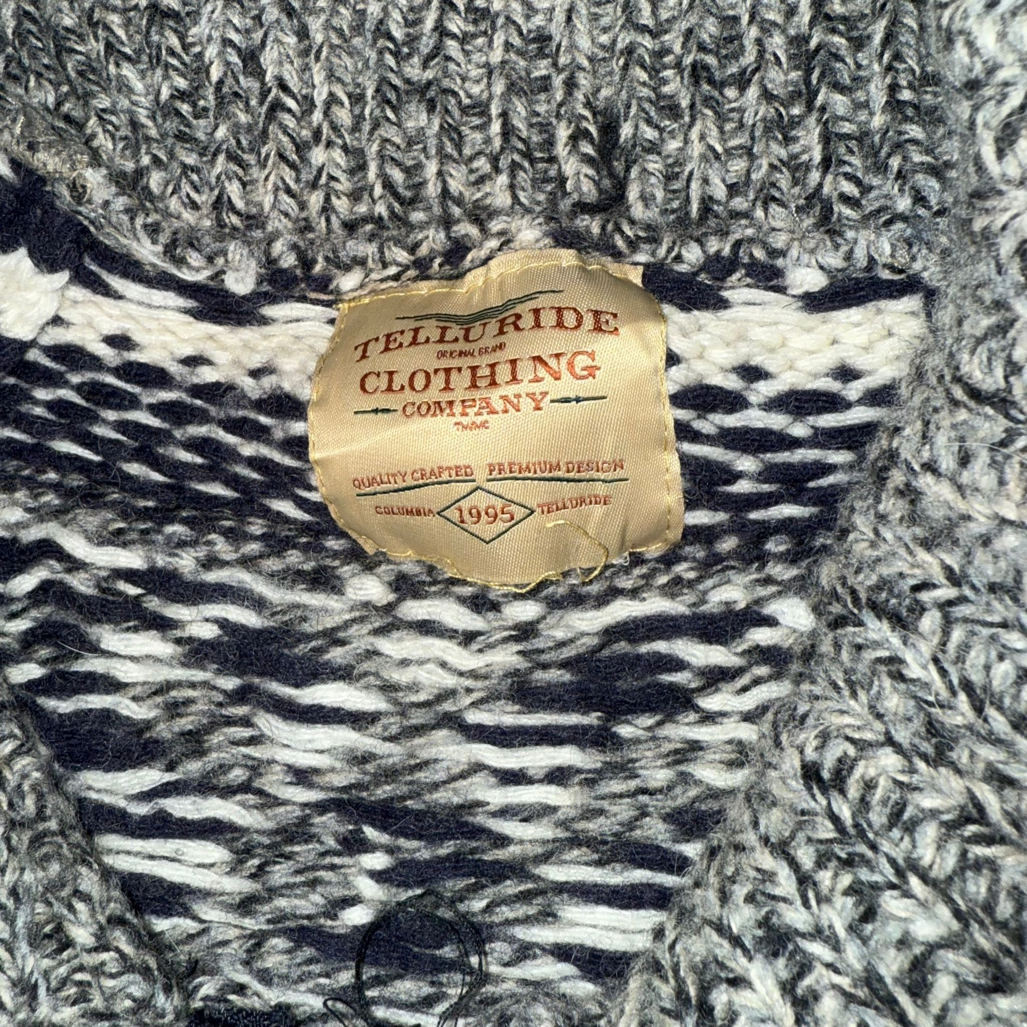 Telluride Clothing Company Fair Isle Knit Button Cardigan Sweater