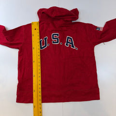 Polo Ralph Lauren USA Big Pony Red Zip Hoodie Jacket Men’s Medium M RL Flag Patch