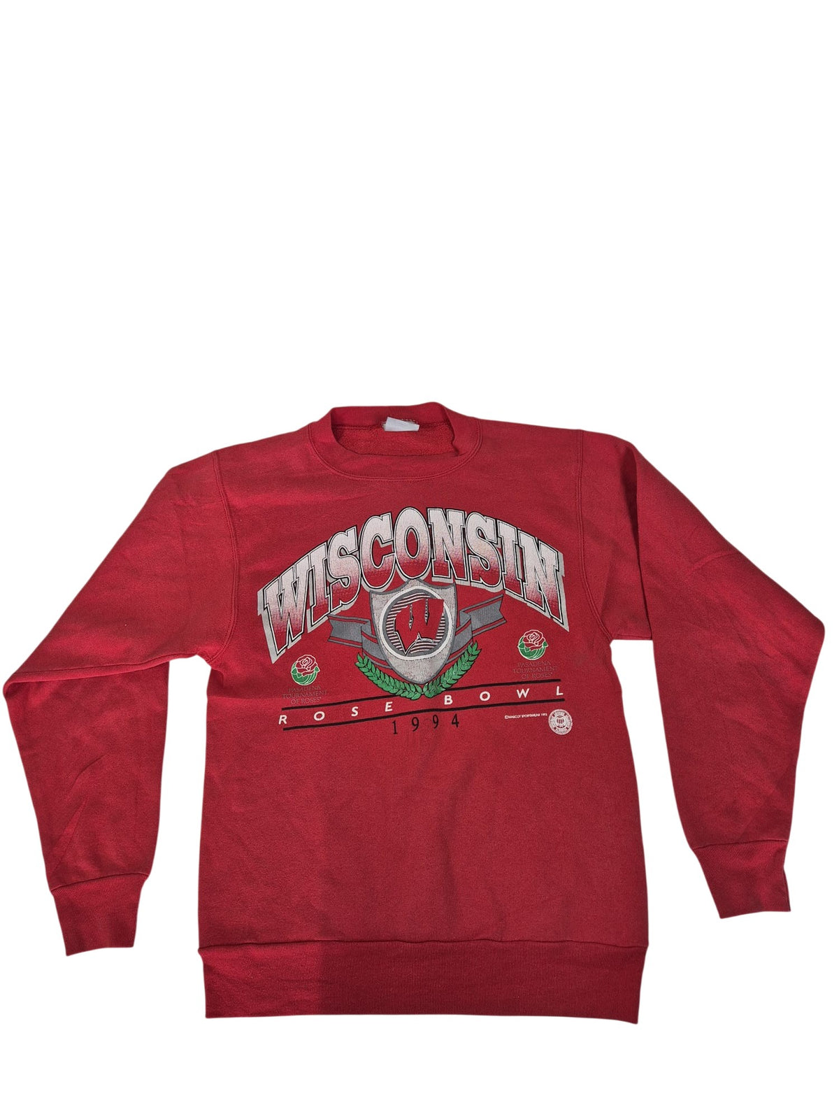 Wisconsin Badgers Rose Bowl 1994 Crewneck Sweatshirt Red Vintage Size M