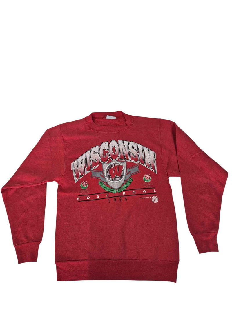 Wisconsin Badgers Rose Bowl 1994 Crewneck Sweatshirt Red Vintage Size M