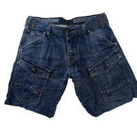G-Star Raw 3301 Cargo Denim Shorts W32 Blue Utility Y2K