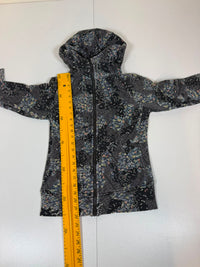 Lululemon Scuba Hoodie Navy Floral Print Zip-Up Womens Size 4(UK 8)
