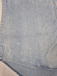 Harley-Davidson Womens Denim Shirt Snap Eagle Back Print Light Wash Blue Size L