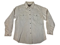 Harley-Davidson Womens Western Shirt Cream Embroidered Back Star Buttons 90s L